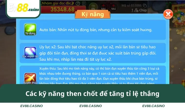 ban ca than tai 2 Các kỹ năng then chốt để tăng tỉ lệ thắng