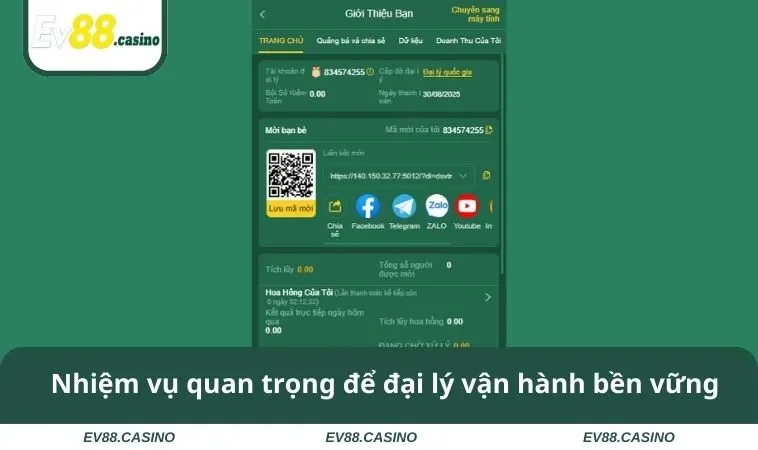 Nhiệm vụ quan trọng để đại lý vận hành bền vững