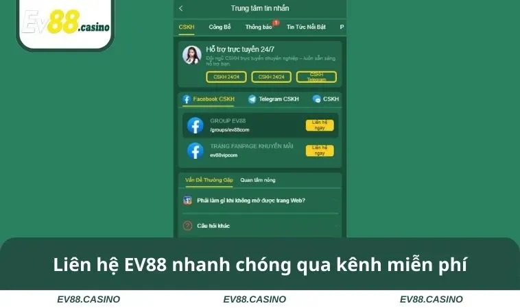 lien he ev88 1 Liên hệ EV88 nhanh chóng qua kênh miễn phí