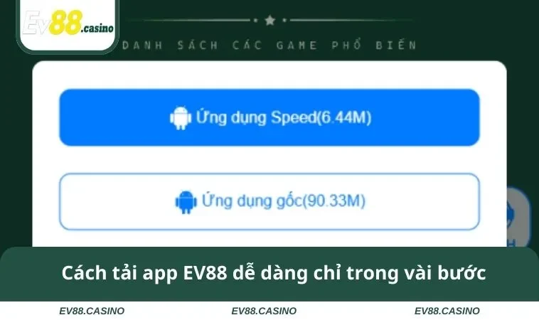 tai app ev88 1 Cách tải app EV88 dễ dàng chỉ trong vài bước